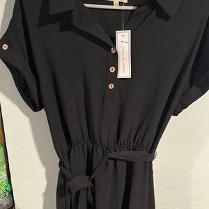 Black Button-Up Dress